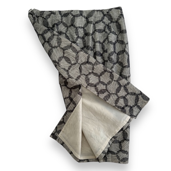 J Crew Black and‎ Gray Pencil Skirt Front Slit Wm Sz 8 Lined Like New 80s 90s - Picture 6 of 8